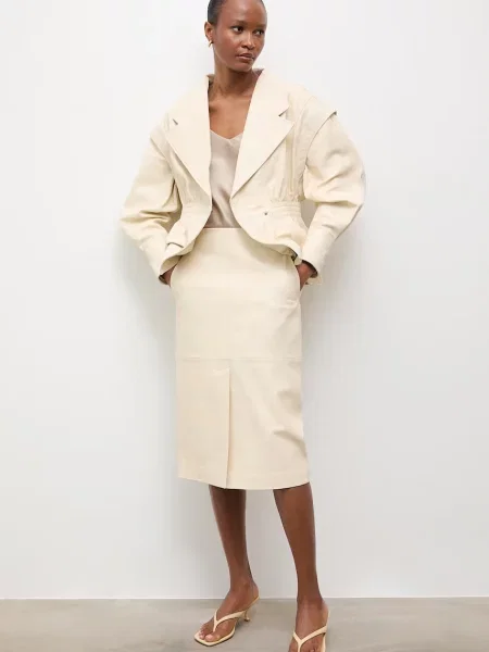 Answear.LAB спідниця із розрізом шкіряна з колекції Unscripted