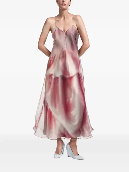 Rochie midi Maison Margiela cu imagine roz