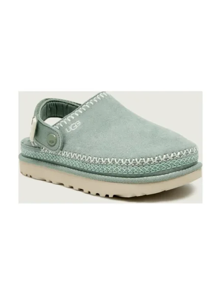 Papuci de casă Ugg din piele verde