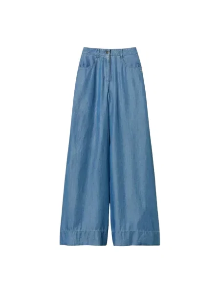 Spodnie palazzo Twinset niebieskie