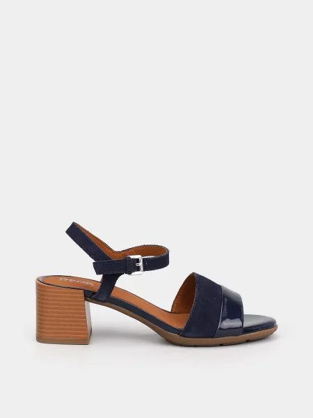 Замшевые босоножки Geox синие