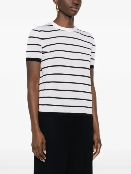 Tricou Max Mara cu dungi alb