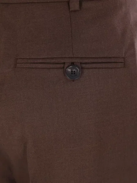 Pantaloni Loro Piana de lână maro