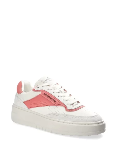 Sneakerși Copenhagen cu perforații alb