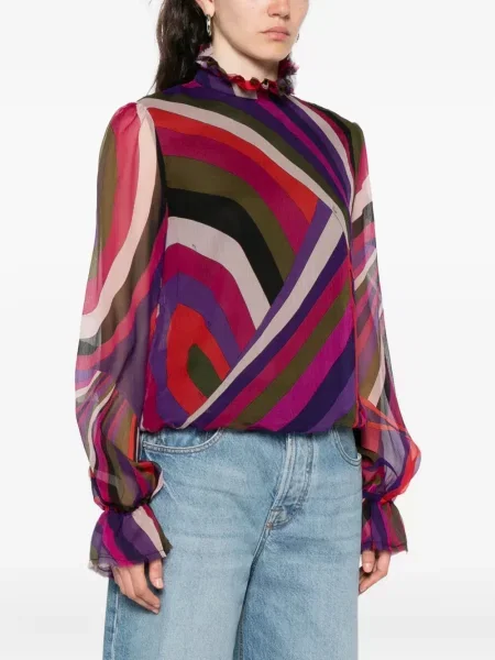 Bluză Pucci cu imagine cu imprimeu abstract roz
