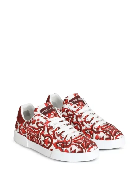 Καμβάς sneakers Dolce & Gabbana Portofino με σχέδιο κόκκινο