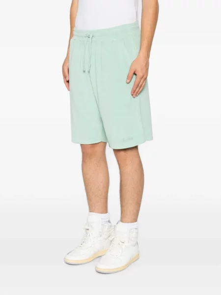 Pantaloni scurți Mc2 Saint Barth din material terry cu cordon verde