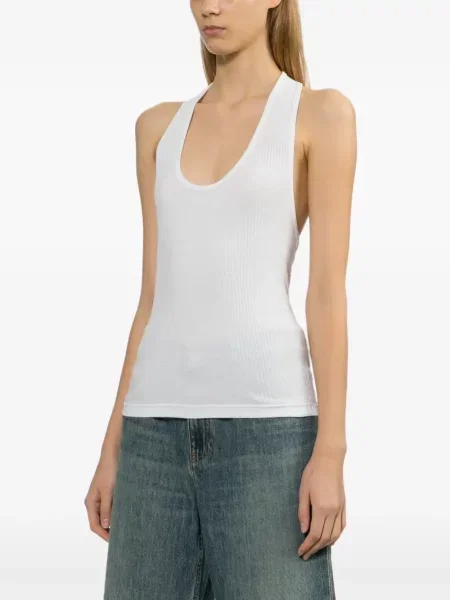 Top Helmut Lang s halter ovratnikom plava