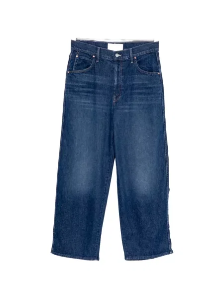 Blugi cu picior larg Mother clasici cu 5 buzunare albastru