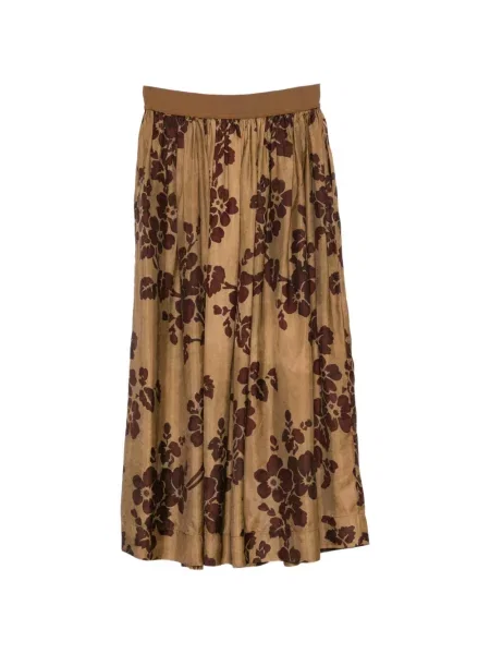 Fustă Uma Wang cu model floral cu imagine maro