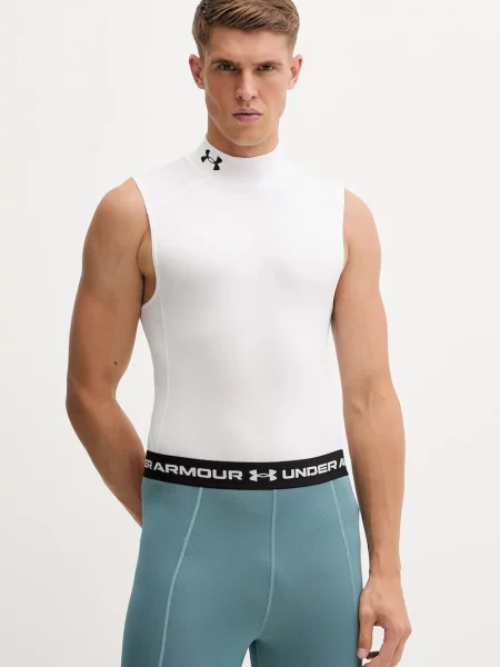 Under Armour Tréninkové tričko HG Armour Comp Mock bílé