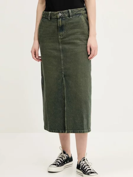 Dickies spódnica jeansowa midi prosta zielony