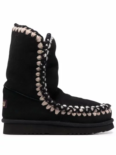 Botine Mou din piele de căprioară negru