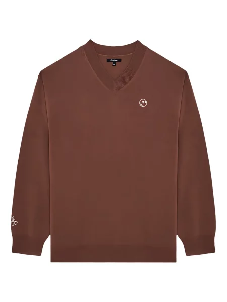 Golf golf Malbon Golf z dekoltem w serek brązowy