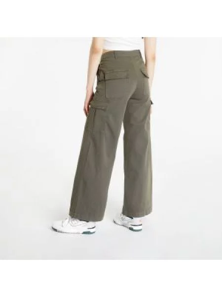Keprové široké pás cargo kalhoty Urban Classics zelené