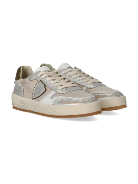 Buty do tenisa Philippe Model skórzane do tenisa beżowe
