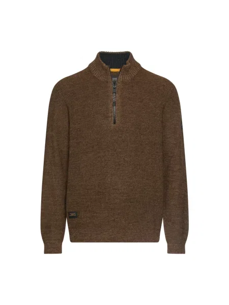 Sweter z golfem Camel Active brązowy