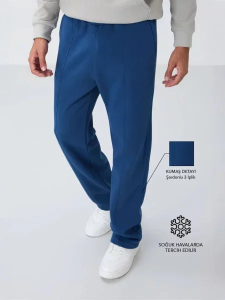Tommy Life Sportske hlače Jogginghose melange plava