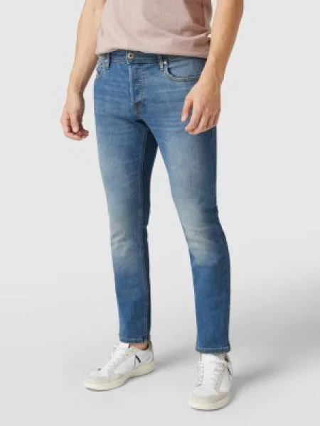 Jeansy w dekatyzowanym stylu o kroju slim fit z niskim stanem Jack & Jones