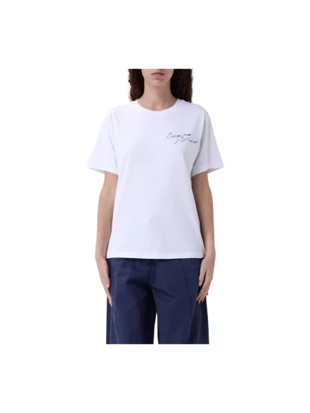 Koszulka Emporio Armani z logo biała