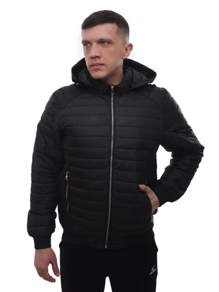 Демісезонна куртка STREAM текстиль/поліестер чорний