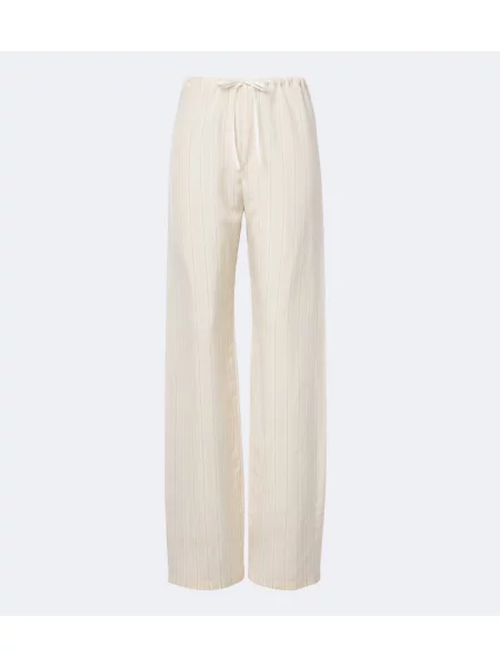 Pantaloni Dries Van Noten cu dungi alb
