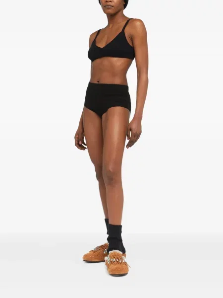 Pantaloni scurți Alanui din cașmir negru