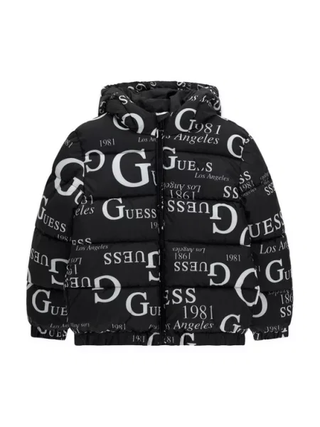 Guess Зимно яке Oversize черен