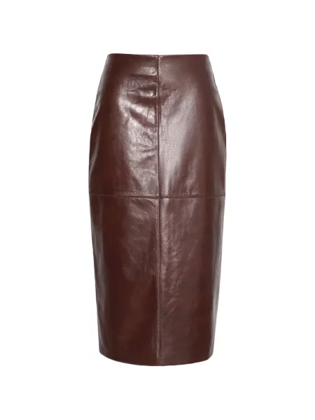 Fustă din piele Sportmax maro