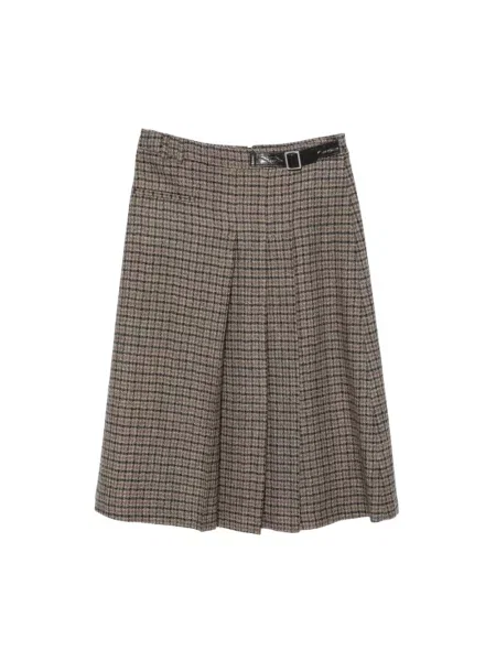 Spódnica midi Seventy brązowa
