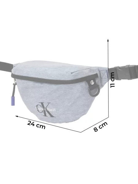 Calvin Klein Ľadvinka sivá melírovaná / čierna biela