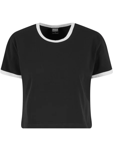 Urban Classics Tricou negru alb