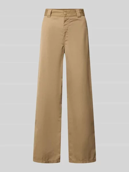Spodnie o kroju loose straight fit z wpuszczanymi Carhartt Work In Progress beżowe