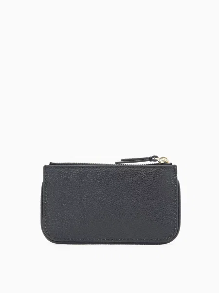 Кожаный кошелек Emporio Armani черный