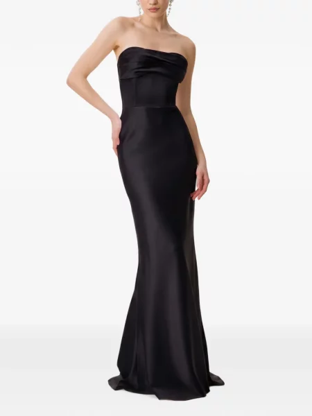 Rochie maxi Framboise fără bretele negru
