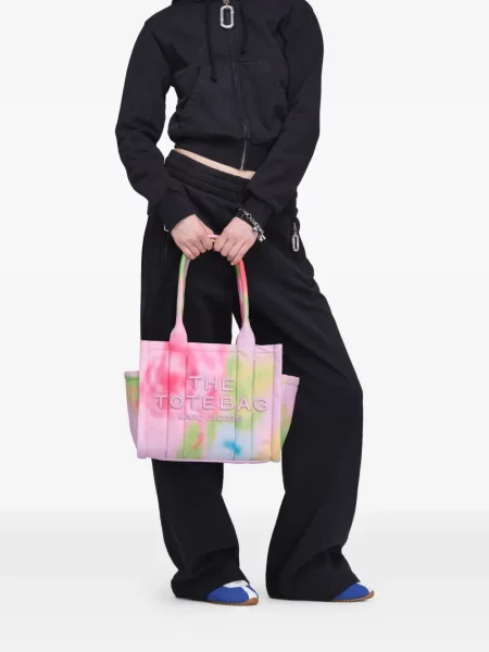 Geantă shopper Marc Jacobs cu model floral roz