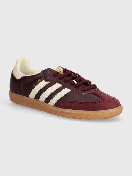 Usnjene superge adidas Originals Samba OG bordo