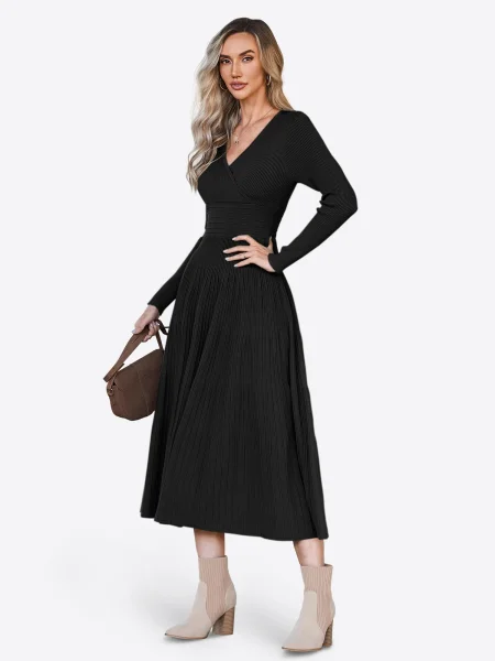 Imily Bela Rochie tricotat negru