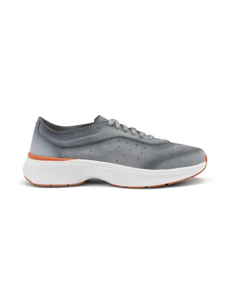 Sneakersy Santoni skórzane szare