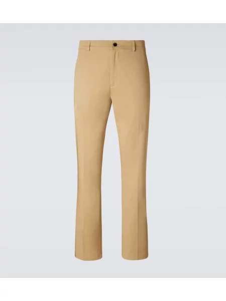 Pantaloni chino Burberry din țesătură twill bej