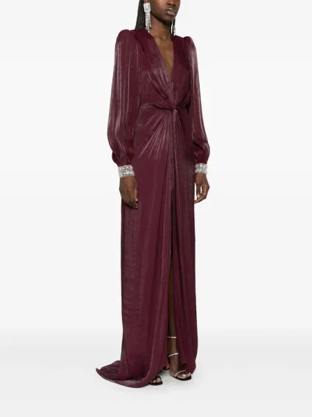 Maxi rochie maxi Nissa din șifon de costum violet