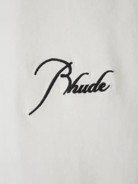 Tricou Rhude cu imagine alb