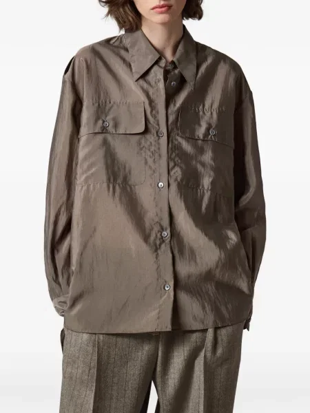 Cămașă Paul Smith din organza gri