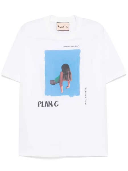 Tricou Plan C cu imagine alb