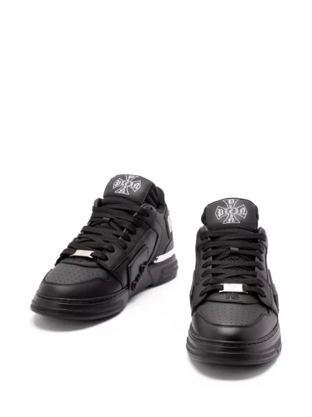 Sneakerși Philipp Plein din piele negru