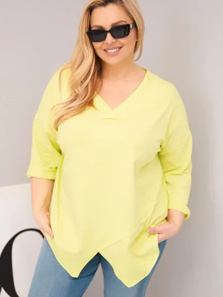 Bluză Kesi cu decolteu în V verde