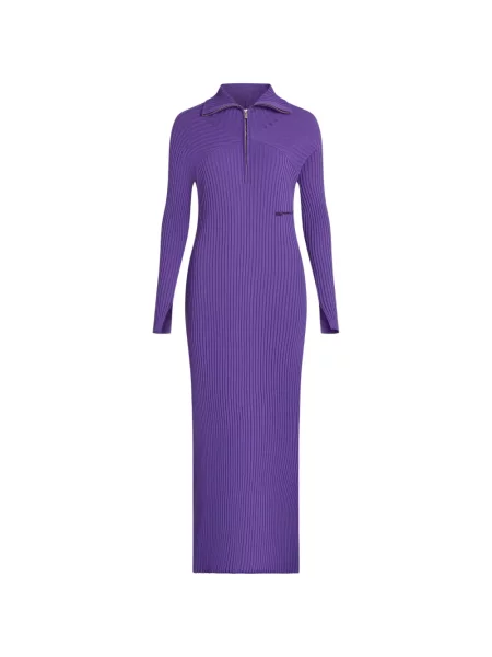 Rochie din denim Karl Lagerfeld Jeans tricotate violet