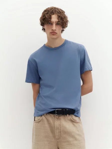 Pull&Bear Tričko dymovo modrá