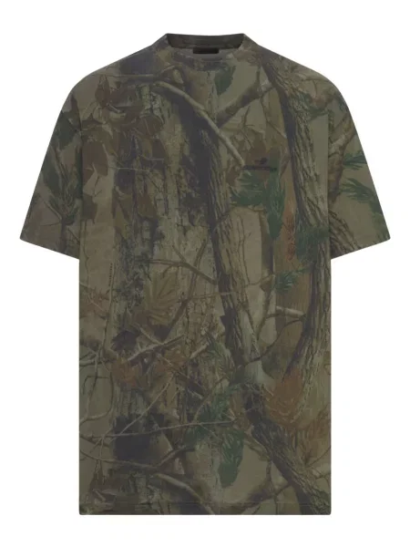 Tricou Balenciaga cu model camuflaj verde