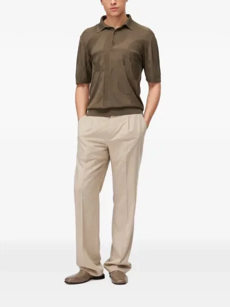 Tricou polo Retori de mătase maro